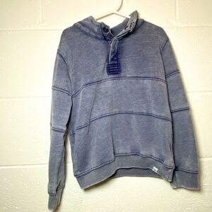 SVRN Code Navy Distressed Washed 1/4 Snap Pullover